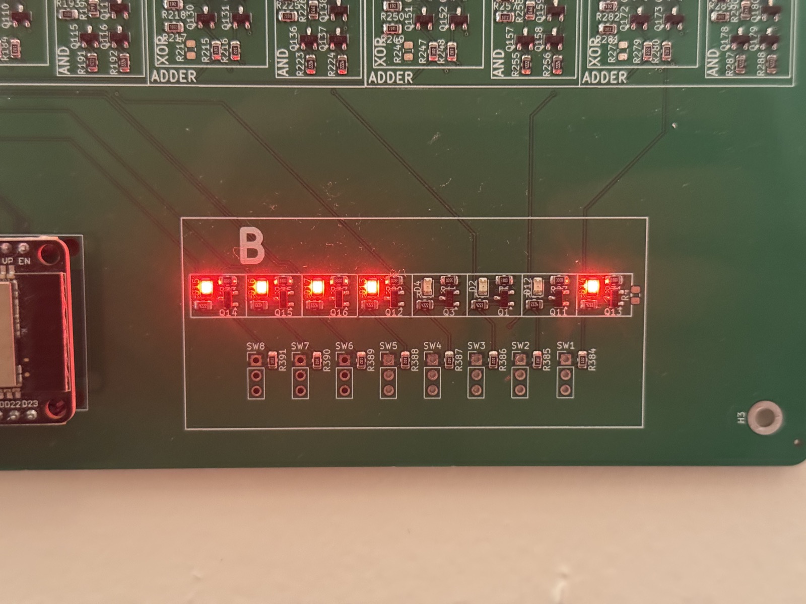 B input panel